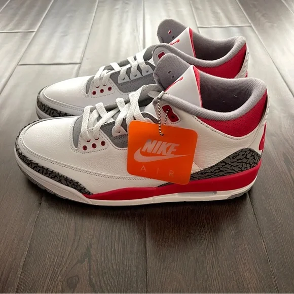 Nike Air Jordan 3 Retro Fire Red Men’s Basketball Shoes 10.5 DS